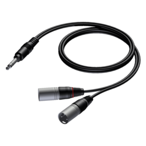 Procab CAB733/1.5 6.3 mm Jack male stereo - 2 x XLR male 1